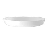 VERDENIA Cristal, Sottovaso per piante ed erbe aromatiche, per interni, in plastica, leggero, stabile, rotondo, in molti colori, diametro 11 cm, 14,5 cm, bianco