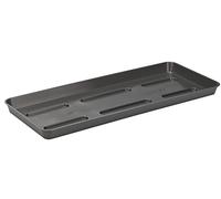 VERDENIA Draco - Sottovaso per piante ed erbe aromatiche, per esterni, in plastica, leggero e stabile, rettangolare, 36 x 14 x 2 cm, grafite