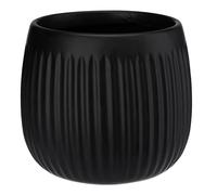 VERDENIA Sonya 26828 - Vaso decorativo per piante, in ceramica, design moderno e senza tempo, in molti colori, 16 x 15 cm, colore nero