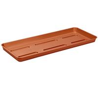 VERDENIA Sottovaso Draco per piante ed erbe, per esterni, in plastica, leggero e stabile, rettangolare, 40 x 15 x 2,5 cm, terracotta