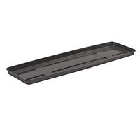 VERDENIA Sottovaso in rattan per piante ed erbe aromatiche, in plastica, leggero, stabile, rettangolare, in molti colori, 60 cm, grafite 21911