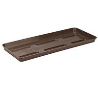 VERDENIA Sottovaso in rattan per piante ed erbe aromatiche, in plastica, leggero, stabile, rettangolare, in molti colori, diverse misure, 21910 marrone