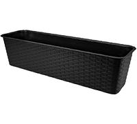 VERDENIA Vaso da fiori leggero da balcone, vaso decorativo per piante, per esterni, in plastica, balcone, giardino, in diversi colori, 60 cm, 7003, antracite