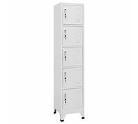 Verderoom Armadio con Serratura, Armadietto Spogliatoio, Armadio Ufficio, Armadio in Metallo, Armadietto con Chiave Grigio Chiaro 38x40x180 cm Acciaio #2