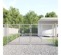 Verderoom Cancello da Giardino Rete Argento 300x175 cm Acciaio Zincato, Cancello Giardino Esterno, Cancello Esterno, Cancelletto Giardino, Cancelletto Pedonale, Cancelli in Ferro