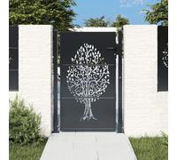 Verderoom Cancello Giardino Antracite 105x155 cm in Acciaio Design Albero, Cancello Esterno, Cancello Giardino Esterno, Cancelletto Giardino, Cancelletto Pedonale, Cancelli in Ferro