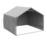 Verderoom Cuccia Cane Esterno,Gabbia Cane,Box per Cani da Esterno,Recinto per Cani,Cuccia per Cani da Esterno con Copertura Acciaio Zincato