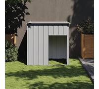 Verderoom Gabbia Cane,Box per Cani da Esterno,Recinto per Cani,Cuccia Cane Esterno,Casetta Cani Tetto Grigio Chiaro 110x103x109 cm Acciaio Zincato