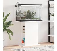 Verderoom Mobile Acquario, Mobiletto per Acquario, Supporto Acquario, Acquario Supporto Robusto in Legno Multistrato Bianco 75x36x72,5 cm