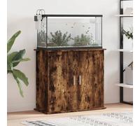 Verderoom Mobile Acquario, Supporto Acquario, Mobiletto per Acquario, Acquario Supporto Robusto in Legno Multistrato Rovere Fumo 81x36x73 cm