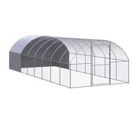 Verderoom Pollaio per Galline, Gabbia per Polli, Recinto per Pollame, Casetta per Galline, Pollaio da Esterno 3x8x2m in Acciaio Zincato
