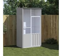 Verderoom Voliera per Uccelli,Gabbia Uccelli,Gabbietta Uccellini,Voliere da Esterno per Uccelli,Gabbia per Uccelli Grigia 115x78x200 cm in Acciaio Zincato