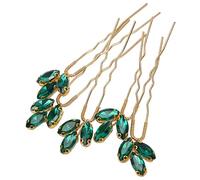 Verdi, Fermagli per Capelli Leggeri, Squisiti Gioielli Leggeri, Pezzo W per Sposa, Damigella d'onore, 5 Pezzi