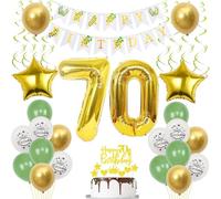 Verdi oro palloncini 70 anni compleanno donna decorazioni compleanno 70 anni uomo verde palloncini decorazioni 70 anni donna compleanno palloncini, oro decorazioni gâteau compleanno 70 anni uomo