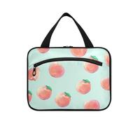 Verdi Pesche Alimentari Appeso Viaggio Organizzatore Borse con Gancio, Designer Portatile Kit Bag per Le Donne Must Trip estuche de maquillaje para Mujer L