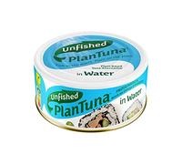 verdinofoods Unfished - Conserve di tonno vegane a base di soia PlanTuna in Water Plant-Based Tuna alternativa, 150 g (peso di sgocciolamento 125 g)