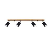 VERDO 4 GU10 FARETTO IN LEGNO NERO SOLLUX SL.1294