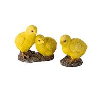 VERDOBA Statuetta da giardino con pollo in resina, dipinta a mano, gallina, statuette decorative da giardino, per esterni, grande - galline da giardino in poliresina (3 Pulcini)