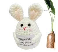 Verdure confortanti all'uncinetto, uncinetto positivo Simpatico giocattolo | Peluche amico solidale per la decorazione di incoraggiamento per la festa di complean Coniglio