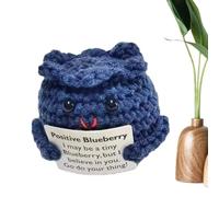 Verdure positive all'uncinetto, Frutta all'uncinetto di incoraggiamento per | Peluche amico solidale per la decorazione di incoraggiamento per la festa di Mirtillo