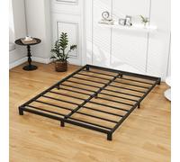 VERFARM Struttura per letto matrimoniale bassa da 12 cm, metallo 135 x 190 cm, resistente con supporto a doghe in acciaio, senza molle, facile