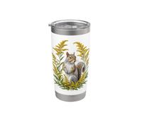 Verga d'oro e scoiattolo grigio Bicchiere termico in acciaio inox doppia parete