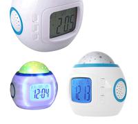 Vergente sveglia con schermata LCD illuminata 10 melodie