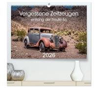 Vergessene Zeitzeugen entlang der Route 66 (hochwertiger Premium Wandkalender 2026 DIN A2 quer), Kunstdruck in Hochglanz: Zeitzeugen entlang der westlichen Route 66 in zahlreichen Bildern dokumentiert