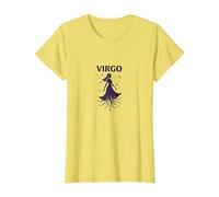 Vergine Celeste Maiden Zodiaco Astrologia Dea Stella Maglietta, Donna, Limone, M