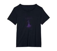 Vergine Celeste Maiden Zodiaco Astrologia Dea Stella Maglietta, Donna Plus-Size, Nero, 5X