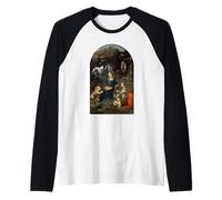 Vergine delle Rocce di Leonardo da Vinci Maglia con Maniche Raglan