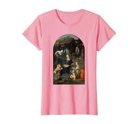 Vergine delle Rocce di Leonardo da Vinci Maglietta, Donna, Rosa, M