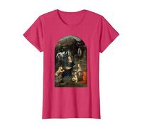Vergine delle Rocce di Leonardo da Vinci Maglietta, Donna, Rosso mélange, L