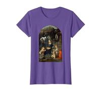 Vergine delle Rocce di Leonardo da Vinci Maglietta, Donna, Viola mélange, S