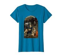 Vergine delle Rocce di Leonardo da Vinci Maglietta, Donna, Zaffiro, XXL