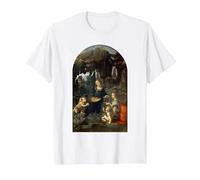Vergine delle Rocce di Leonardo da Vinci Maglietta, Uomo, Bianco, XXL