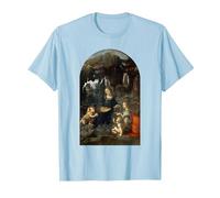 Vergine delle Rocce di Leonardo da Vinci Maglietta, Uomo, Celeste, L