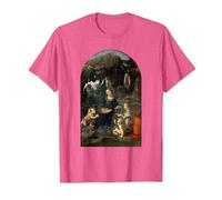 Vergine delle Rocce di Leonardo da Vinci Maglietta, Uomo, Rosa mélange, S