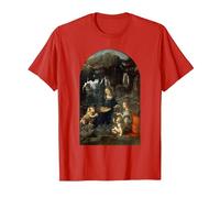 Vergine delle Rocce di Leonardo da Vinci Maglietta, Uomo, Rosso, S