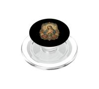 Vergine Maria Floreale Ritratto Cattolico Devozionale Preghiera Arte PopSockets PopGrip per MagSafe