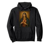 Vergine Maria | Heart Immacolato di Maria | Icona cattolica Felpa con Cappuccio