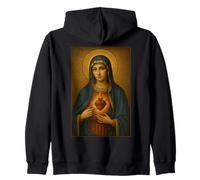 Vergine Maria | Heart Immacolato di Maria | Icona cattolica Felpa con Cappuccio