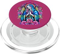 Vergine Maria in preghiera, rose, cristianesimo, fede, immagine santa PopSockets PopGrip per MagSafe