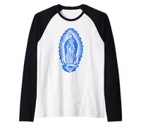 Vergine Maria Madre di Dio GES Cristo Donna Cristiana Uomo Maglia con Maniche Raglan