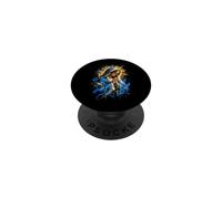 Vergine Maria Pregare Blu Cattolico Devozionale Astratto Arte PopSockets PopGrip Adesivo
