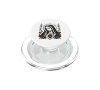 Vergine Maria Sacro Cristiano Cuore Gotico Cattolico Rose PopSockets PopGrip per MagSafe