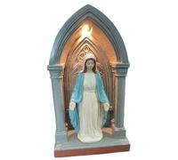 Vergine Mary Statue, statue cattoliche guidate da Natale che proteggono Eleganti Vergini Sacre Marys, Luce notturna per la camera da letto, Blu - Gesù