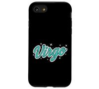 Vergine Retro Script Zodiac Teal Custodia per iPhone SE (2020) / 7 / 8