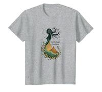 Vergine, Segno di Terra, dea, Mistico, Arte Celeste per Donne Maglietta, Bambini, Grigio Melange, 2 Anni