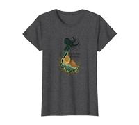 Vergine, Segno di Terra, dea, Mistico, Arte Celeste per Donne Maglietta, Donna, Grigio Scuro, XL